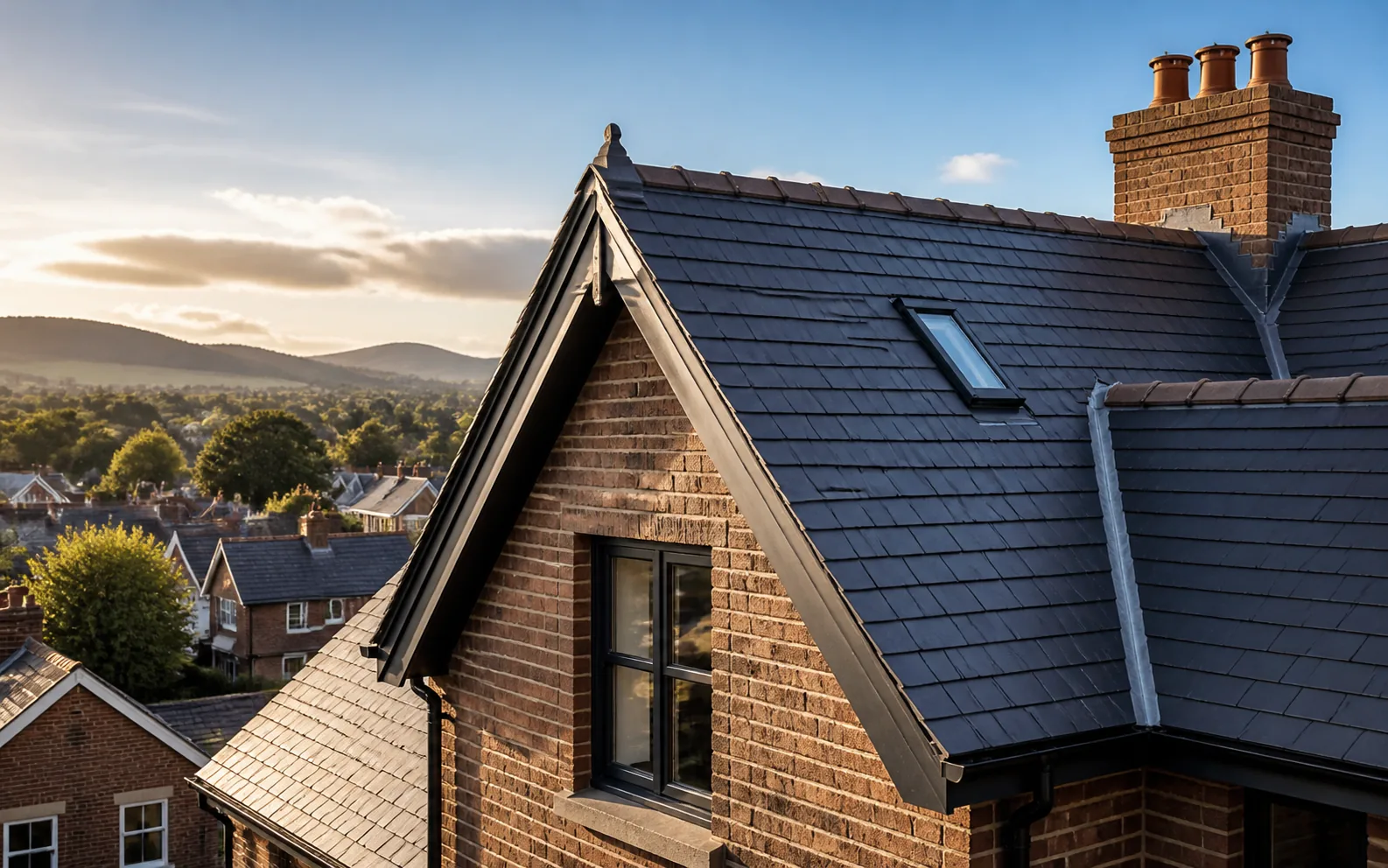 Professionally restored slate roof